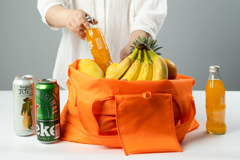 Zenloria bolsa azul plegable para despachar compras rápidamente