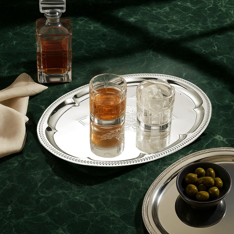 Bandeja para bebidas ZENOVLUX, útil en buffets y cócteles.