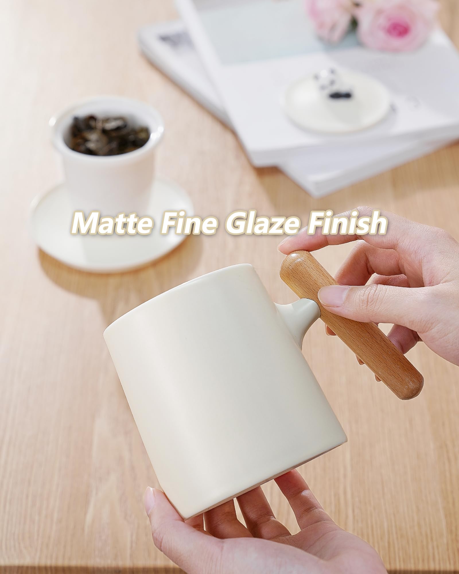 Exterior mate y interior brillante de la taza ZENS, contraste estético.