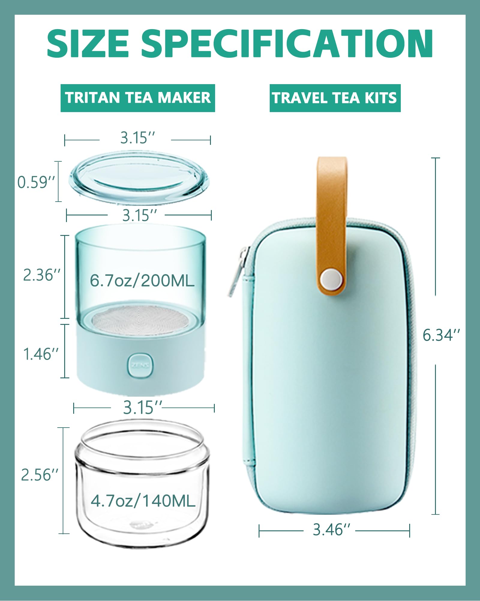 ZENS diseño moderno y minimalista como regalo para amantes del té.