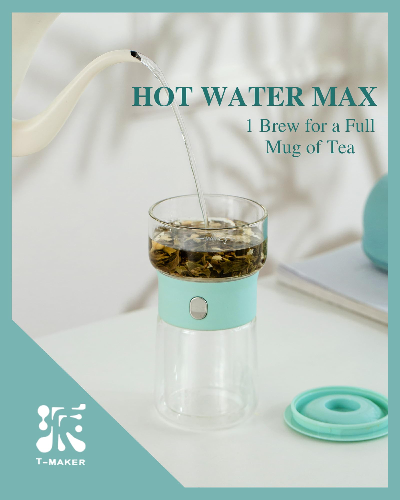 Estuche azul portátil ZENS para llevar el kit de té con estilo