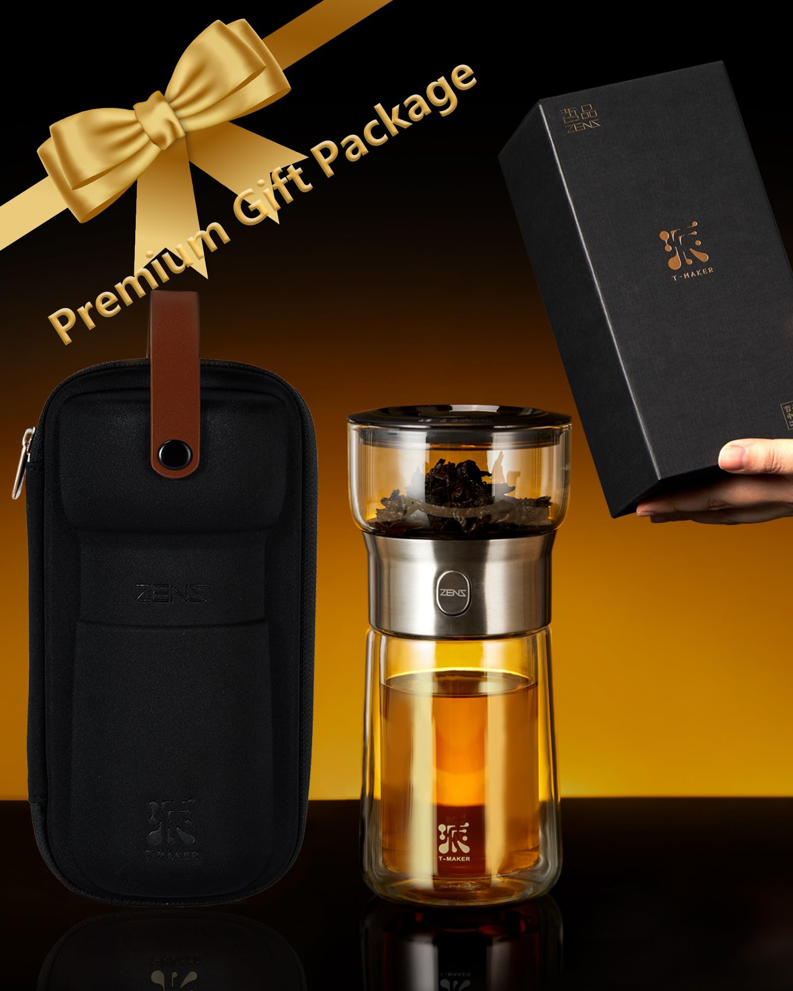 ZENS estuche transporte para té: práctico y seguro para llevar