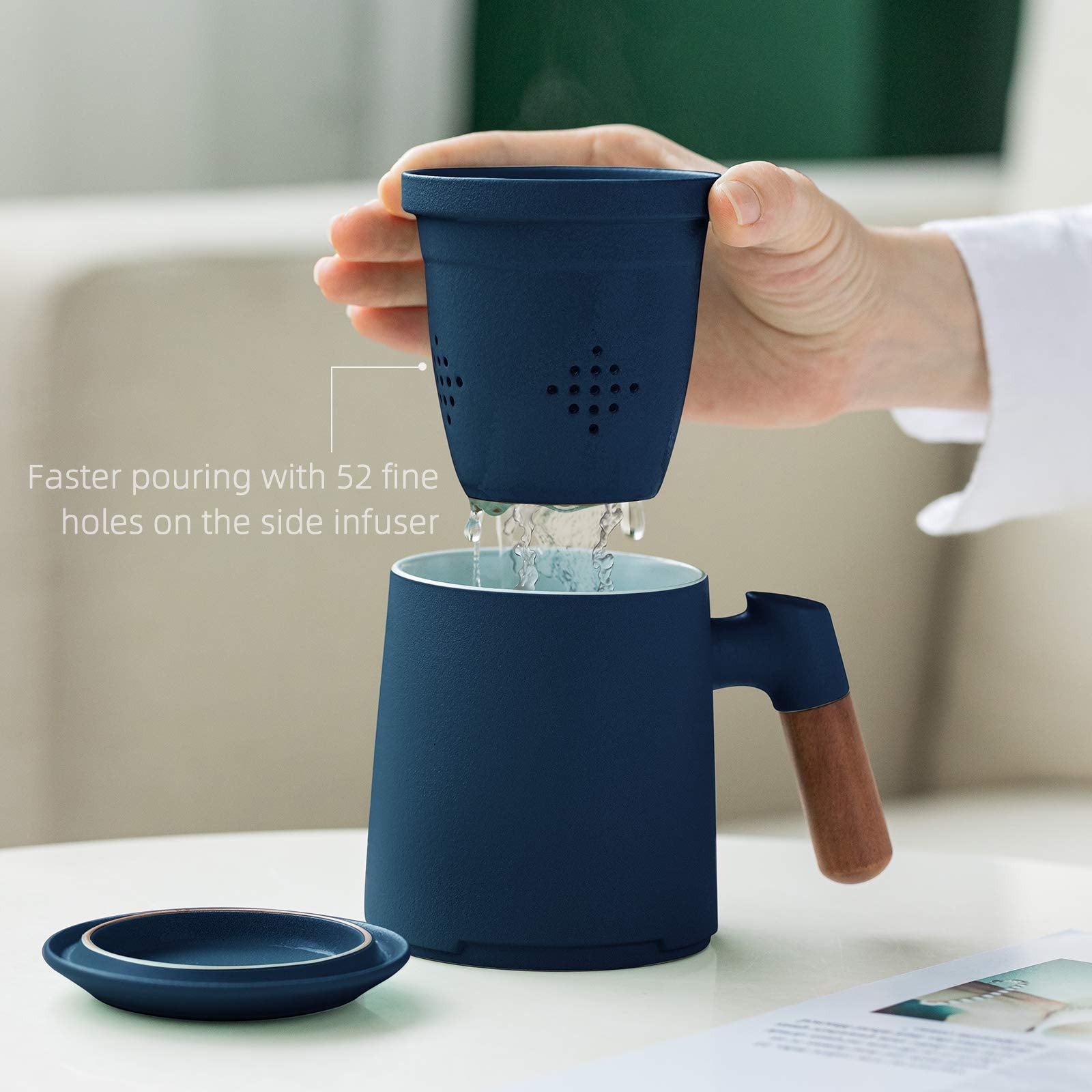 ZENS con mango de madera ergonómico para un agarre cómodo