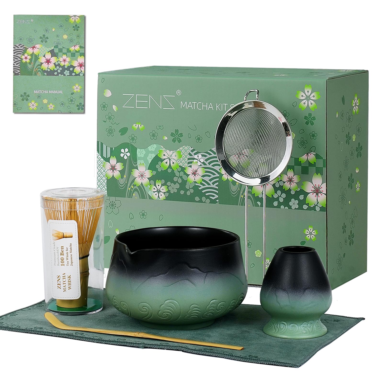 Batidor de bambú ZENS con chasen para espuma suave del matcha.