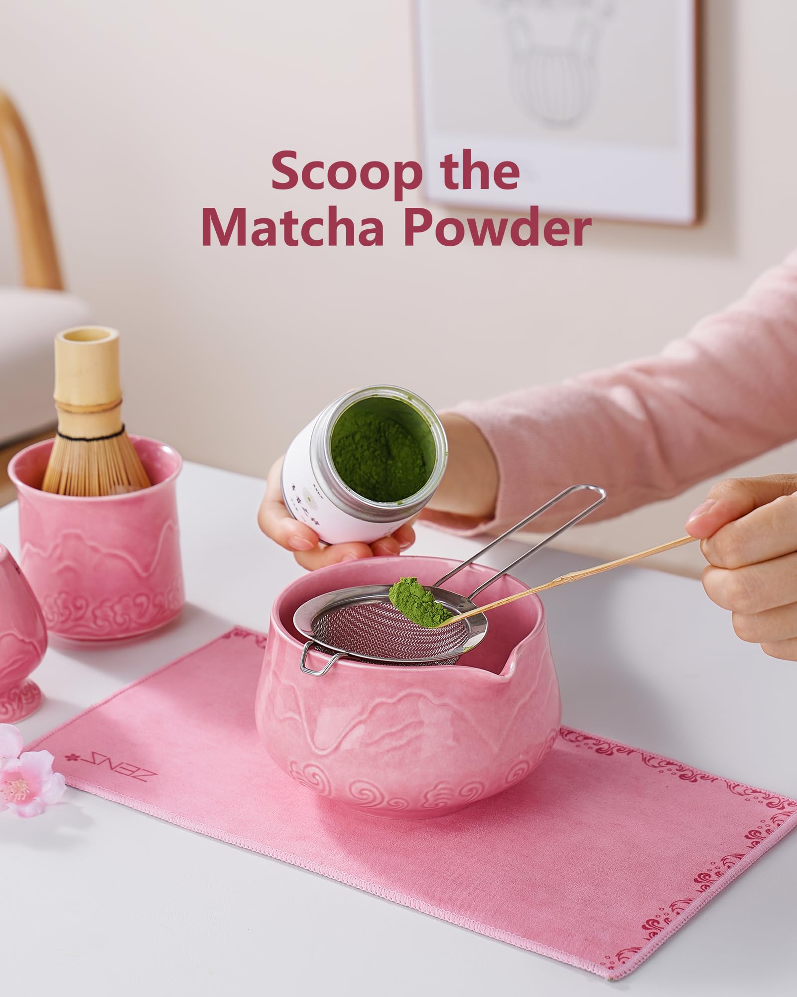 ZENS taza de 7 oz para porciones equilibradas de matcha