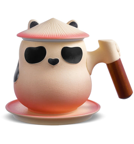 Taza de té ZENS Panda con infusor, ideal para infusionar té suelto con sabor