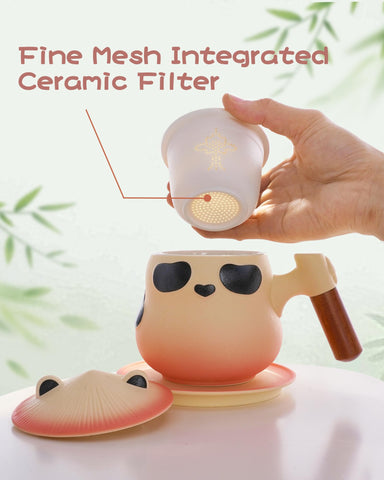 Conjunto de 4 piezas para té con estilo panda ZENS