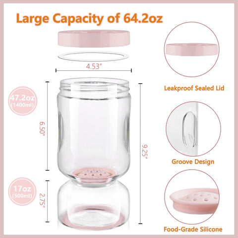 ZENS Pickle Jar con diseño antideslizante para voltear sin pérdidas.