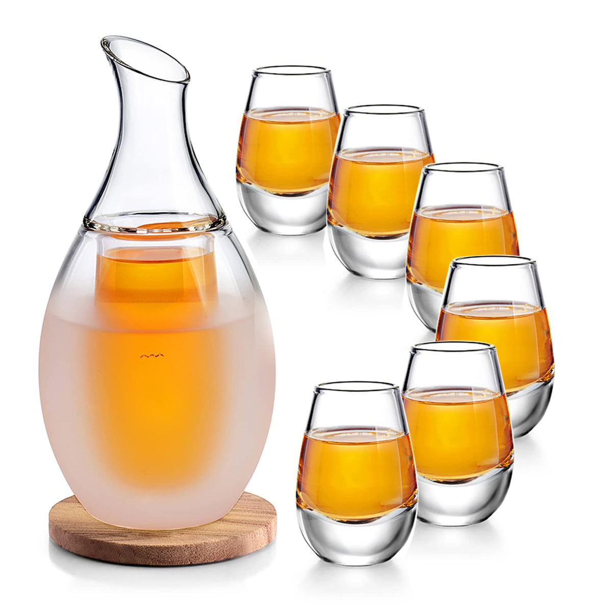 Conjunto ZENS garrafa 250 ml con diseño moderno para degustar sake