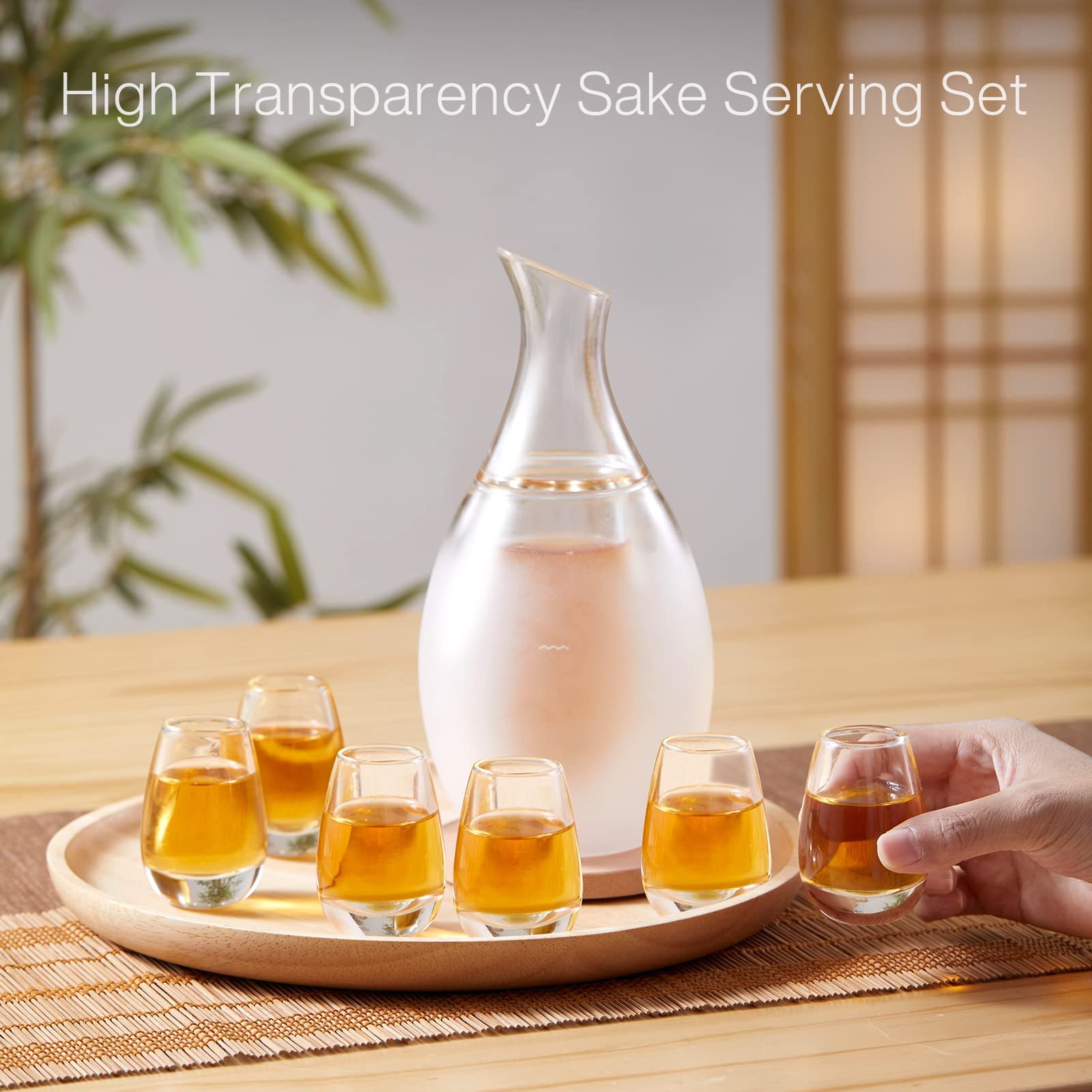 Vasos ZENS de cristal con base pesada para servir en mesa