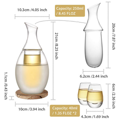 Tazas ZENS de tamaño pequeño para porciones cómodas de sake