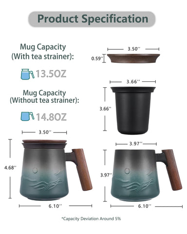 Tapa de madera ZENS que mantiene caliente el té y funciona como posavasos.