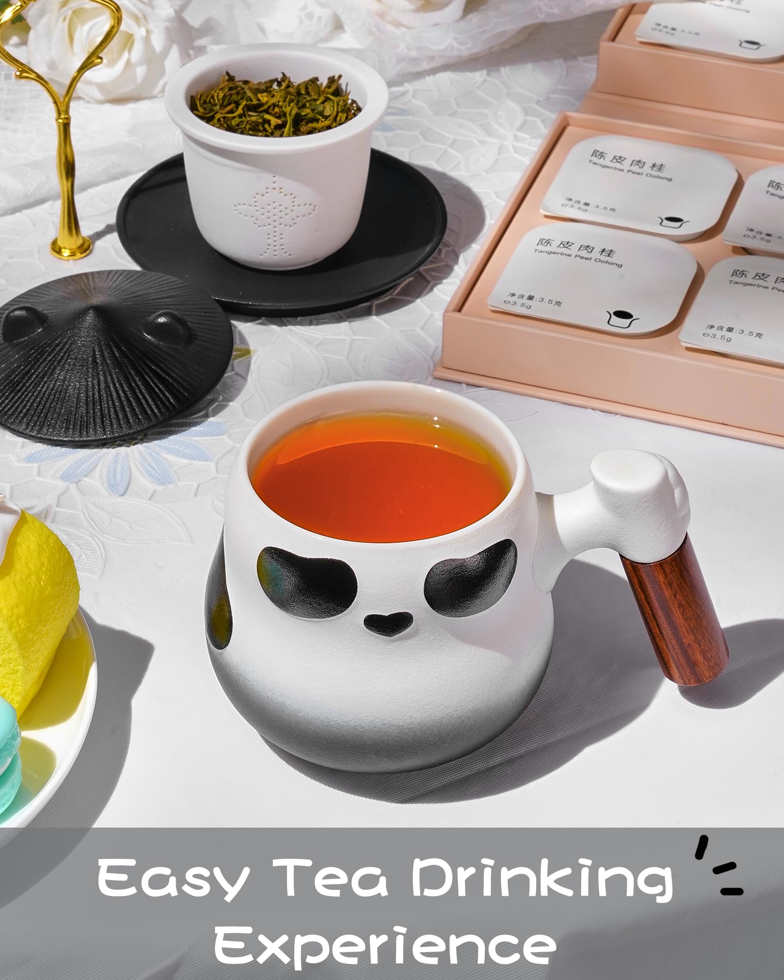 Tapa de panda con orejas de ZENS, decoración simpática y práctica.