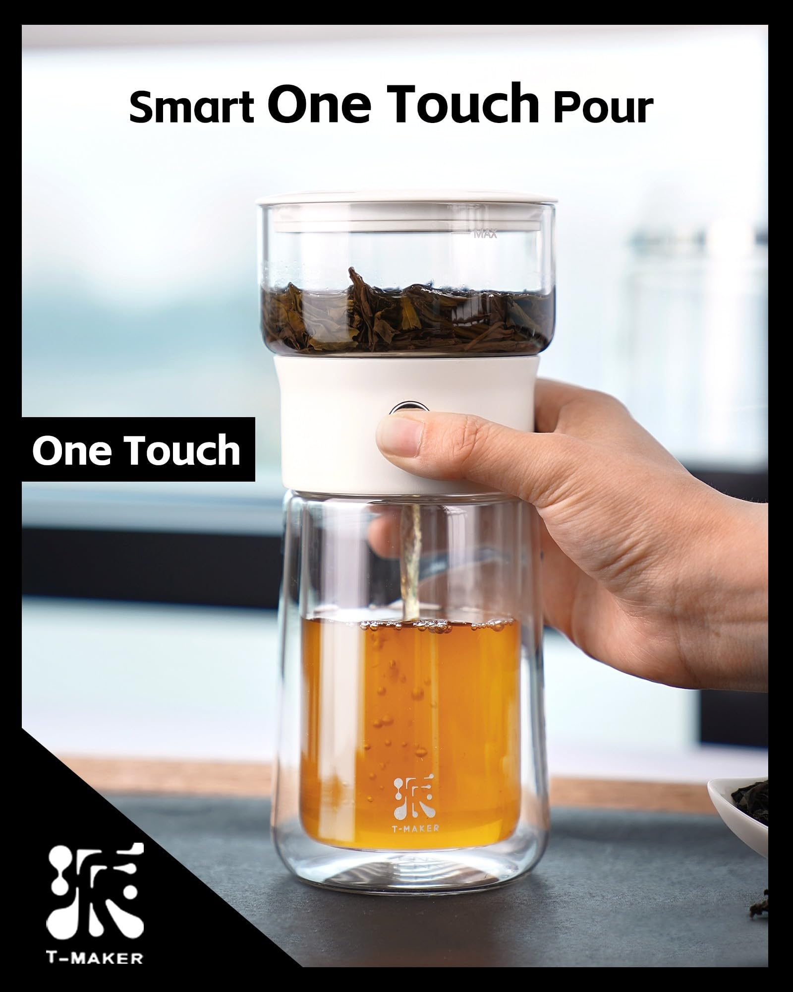 ZENS taza aislada con doble pared, mantiene la bebida caliente
