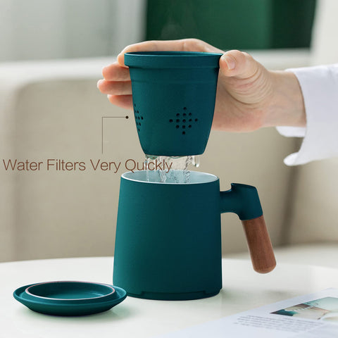 Filtro de malla fina mantiene el té sin sedimentos