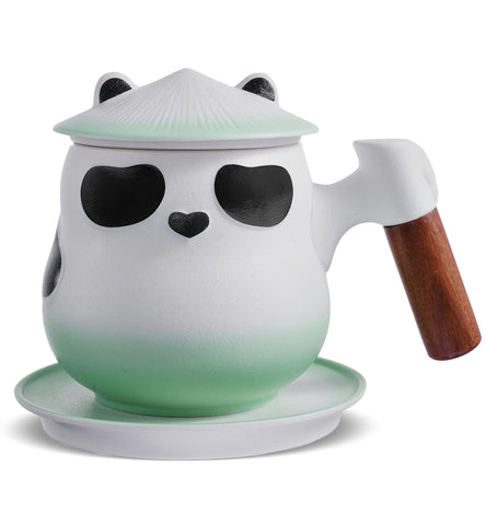 Taza ZENS para té con infusor y tapa, ideal para preparar té de hojas sueltas.