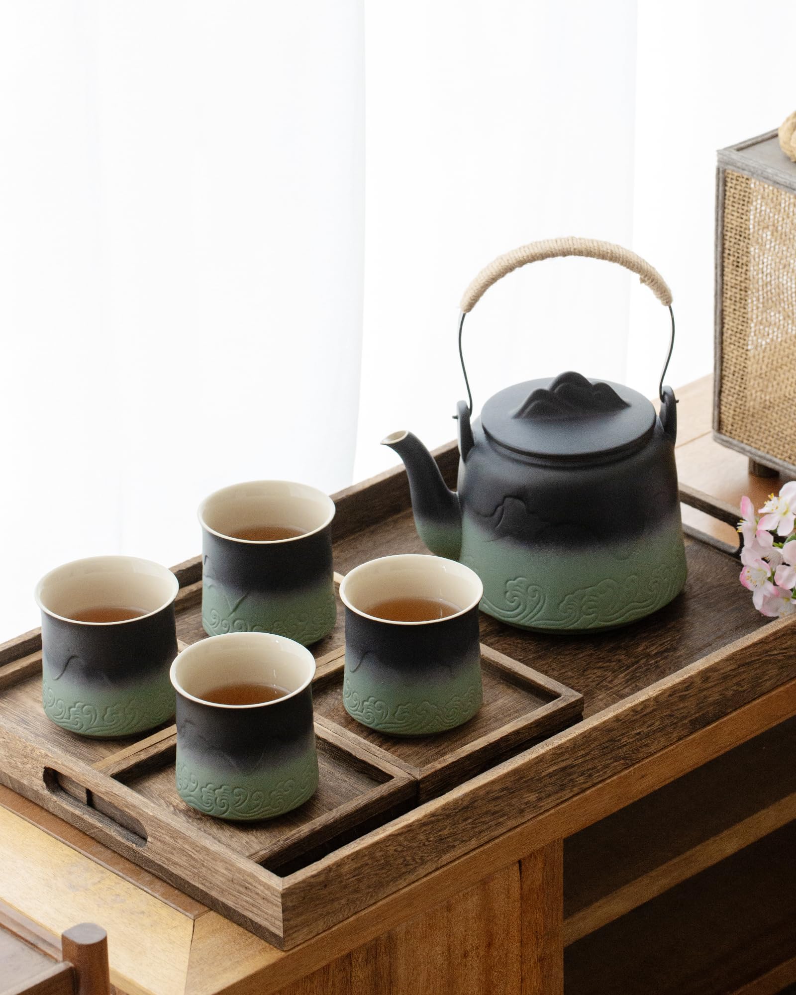ZENS tazas cerámicas japonesas diseño artesanal para reuniones.