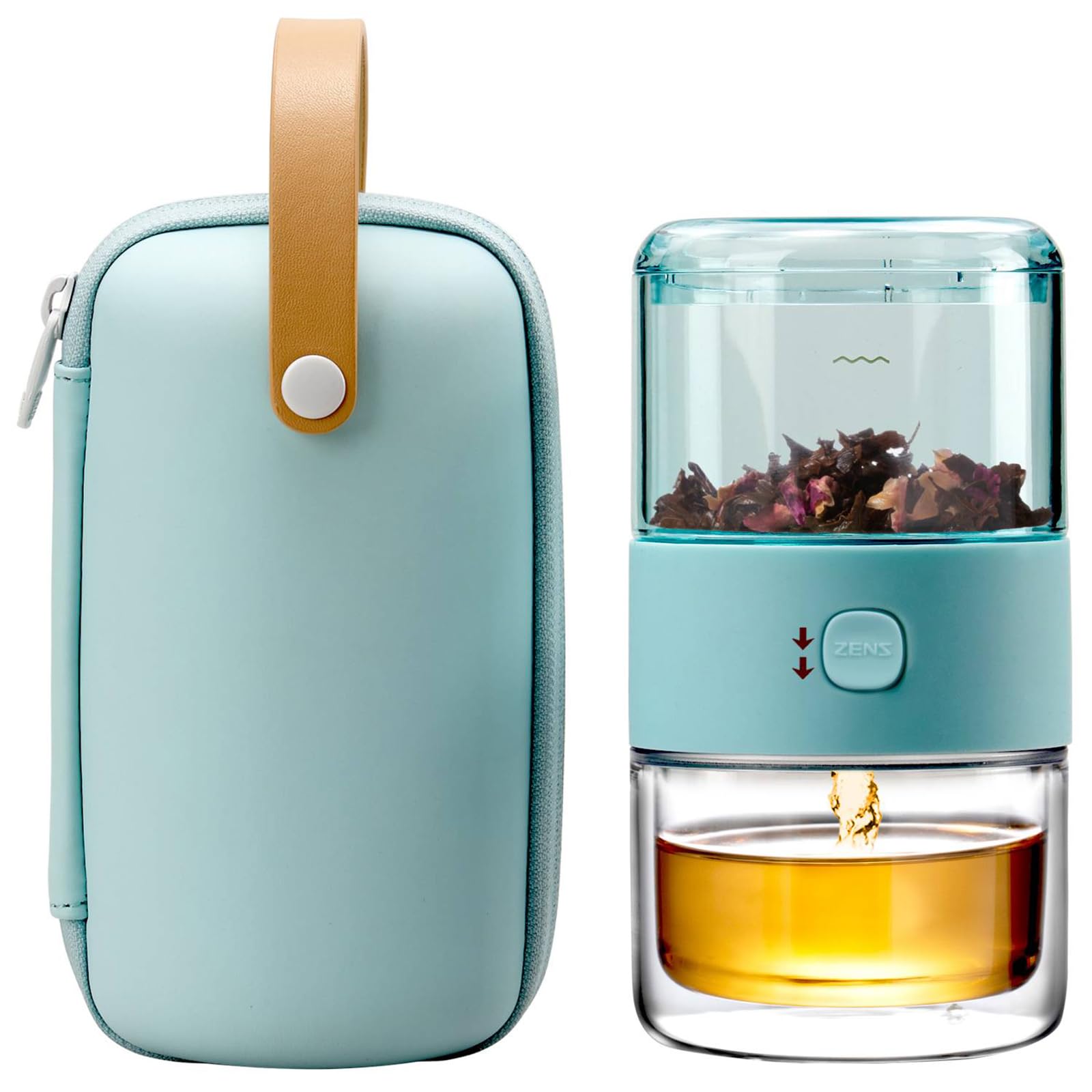 ZENS tetera infusor para hojas sueltas, infusión limpia y aromática.