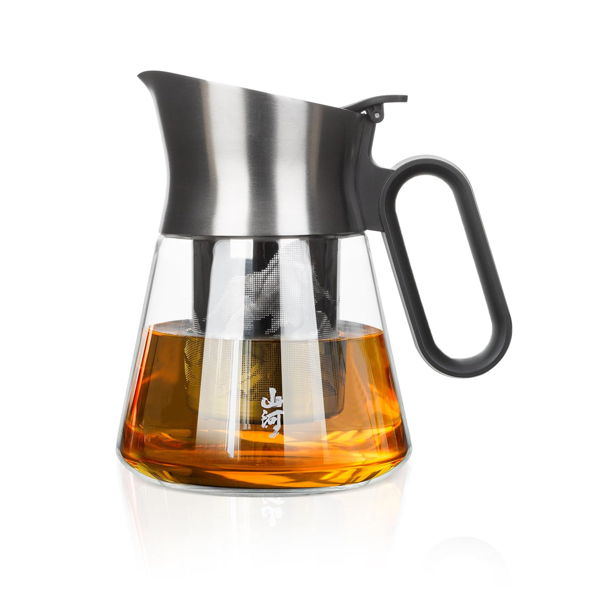 ZENS tetera de vidrio con infusor, vista superior para observar el color del té.