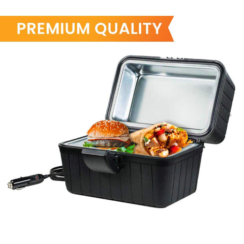 Zento Deals Lunch Box con asa para portabilidad, ideal para llevar en coche.