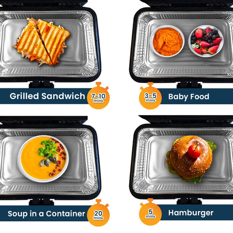 Zento Deals Lunch Box sistema de temperatura que conserva humedad y evita quemaduras.