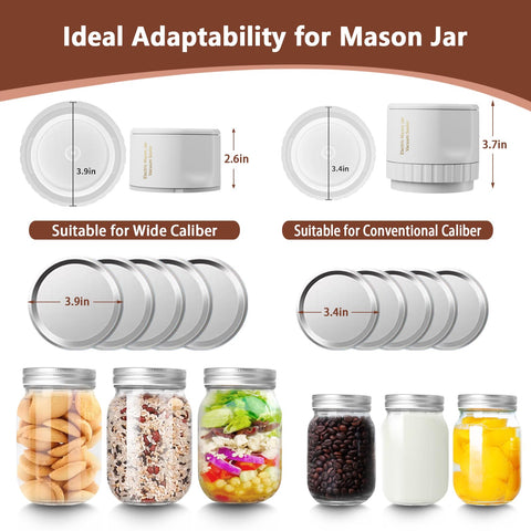 ZenTong Infi Mason Kit compatible con frascos de boca ancha y regular