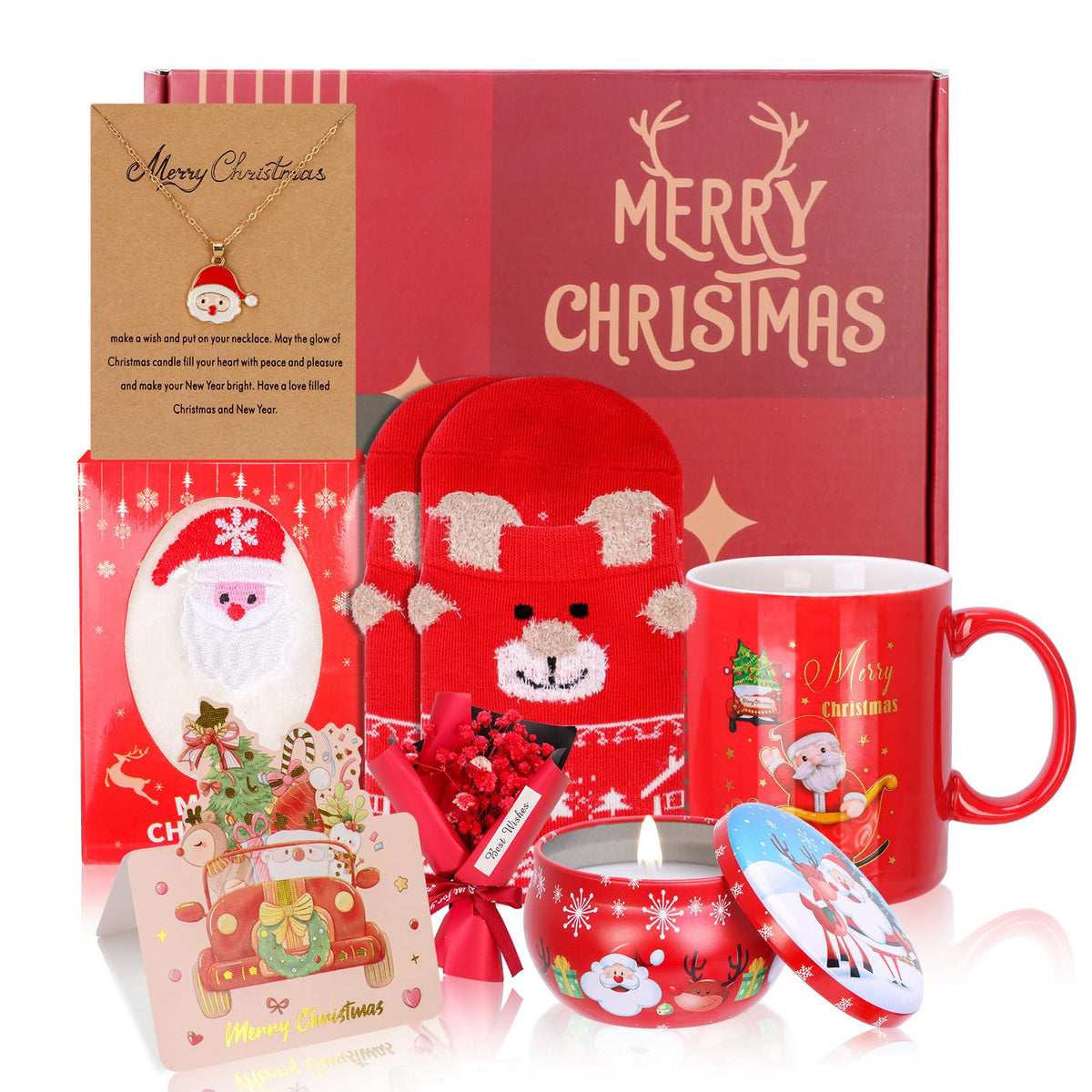 Taza navideña ZEOSHOW de 12 onzas para bebidas cálidas y momentos festivos.