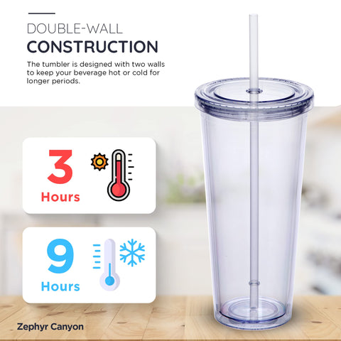 Conjunto de 6 tazas Zephyr Canyon reutilizables para uso diario.