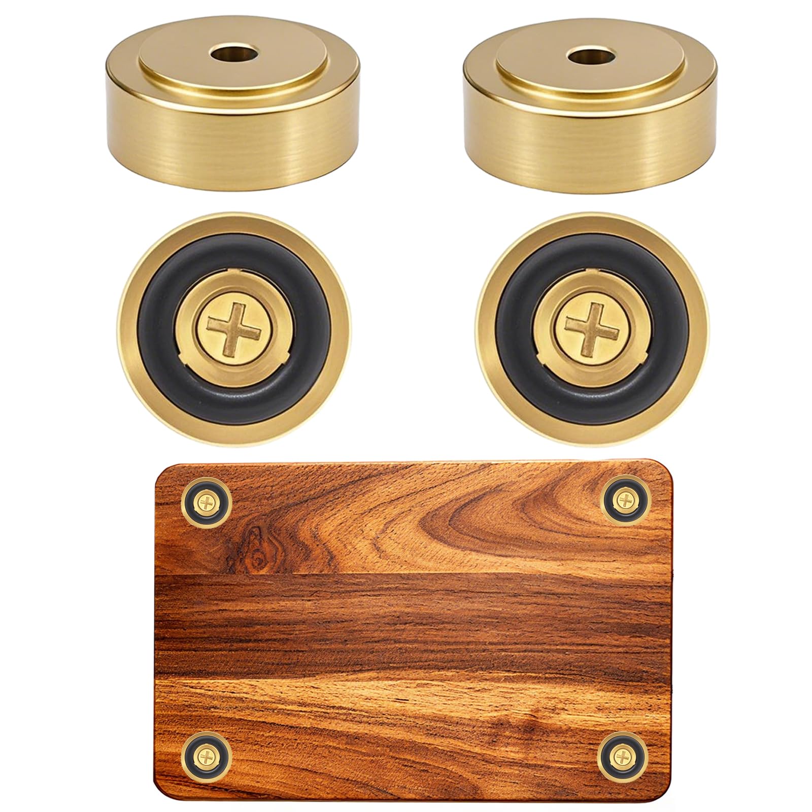 Patas de bronce Zepkouel, 1 pulgada, con base antideslizante para tablas de cortar.
