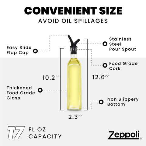 Zeppoli dispensador vinagre dos unidades para cocina ordenada