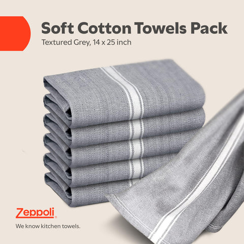 Toallas Zeppoli para cocina, absorbentes y secado rápido tras derrames.