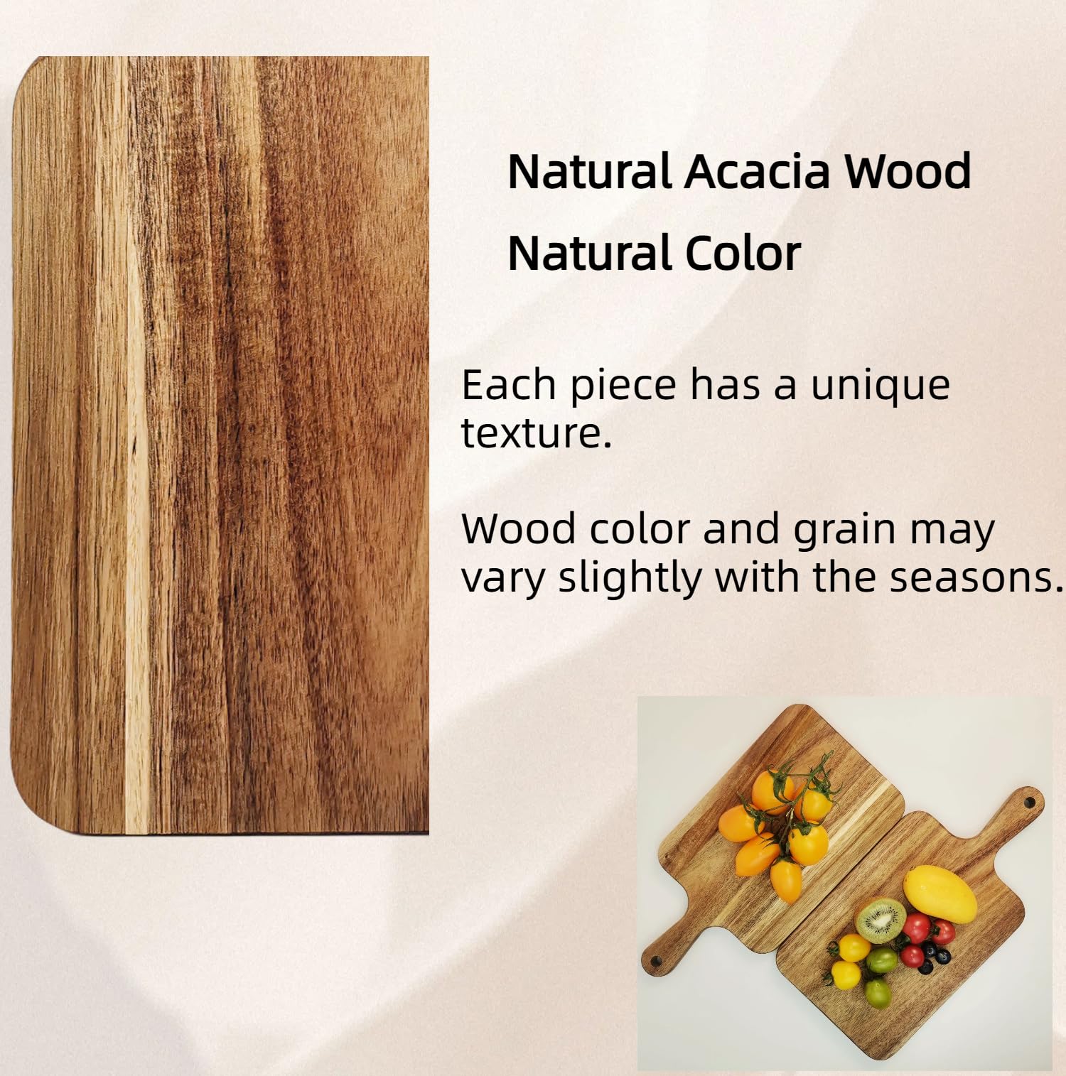 ZeQi: superficie de acacia para cocina, instalación natural y fácil de limpiar.