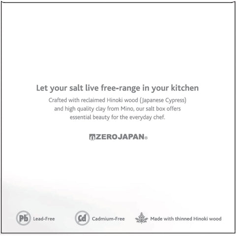 Capacidad de hasta 2 tazas de sal en Zero Japan Bee House.