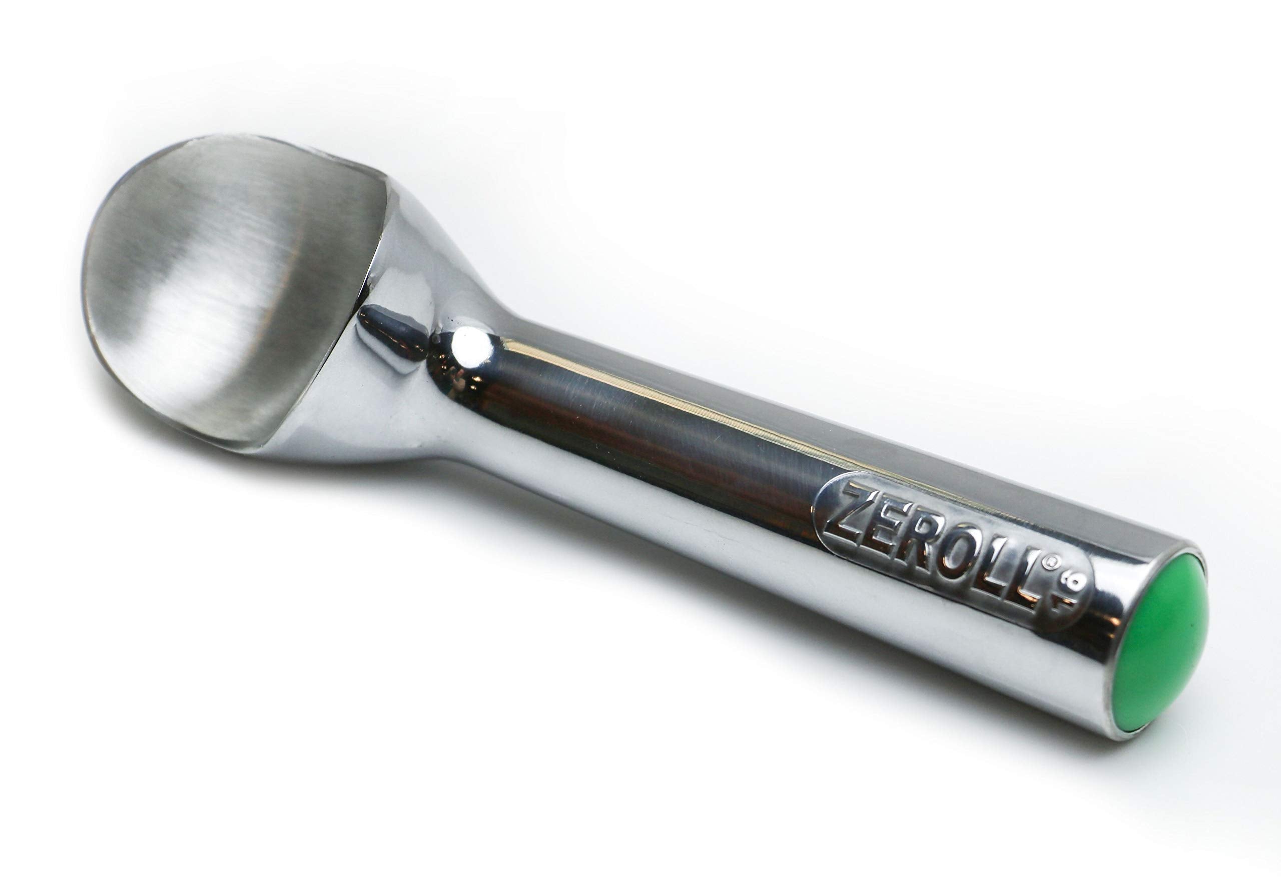 Cuchara Zeroll original, enfoque en diseño de una pieza para liberación rápida.