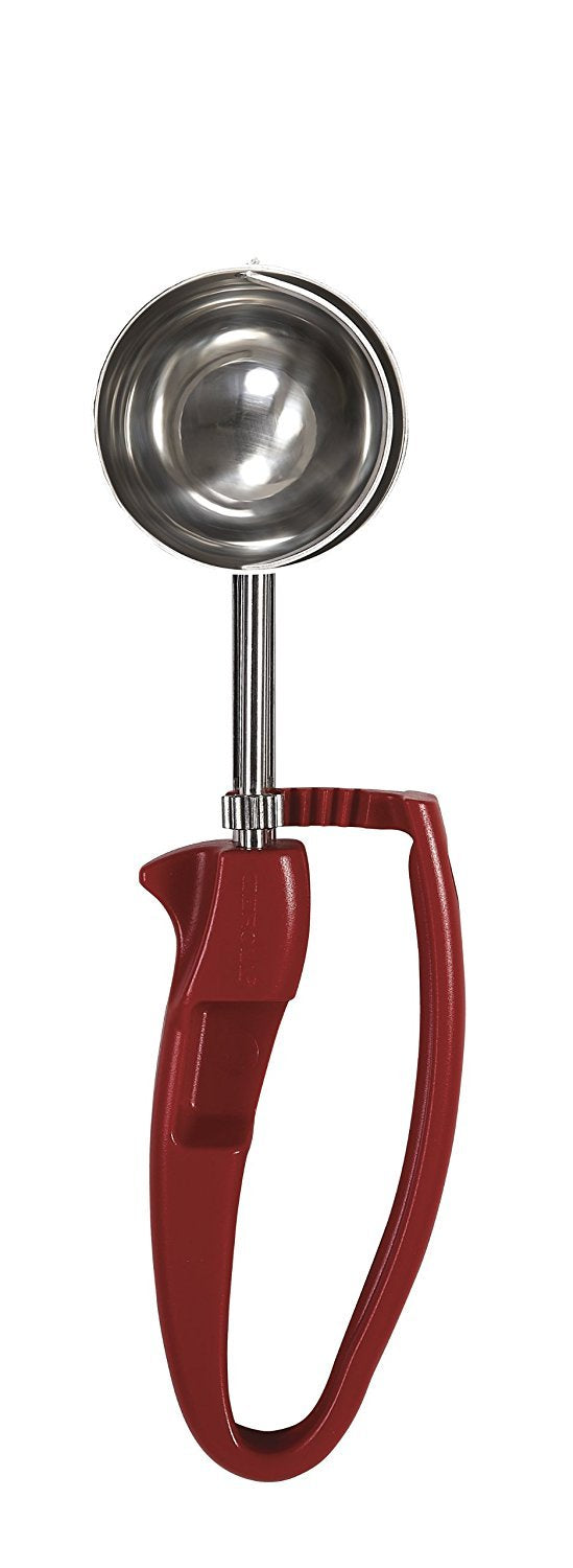 Zeroll dispensador, porciones de 2 pulgadas en rojo, ideal para porciones consistentes en la cocina.