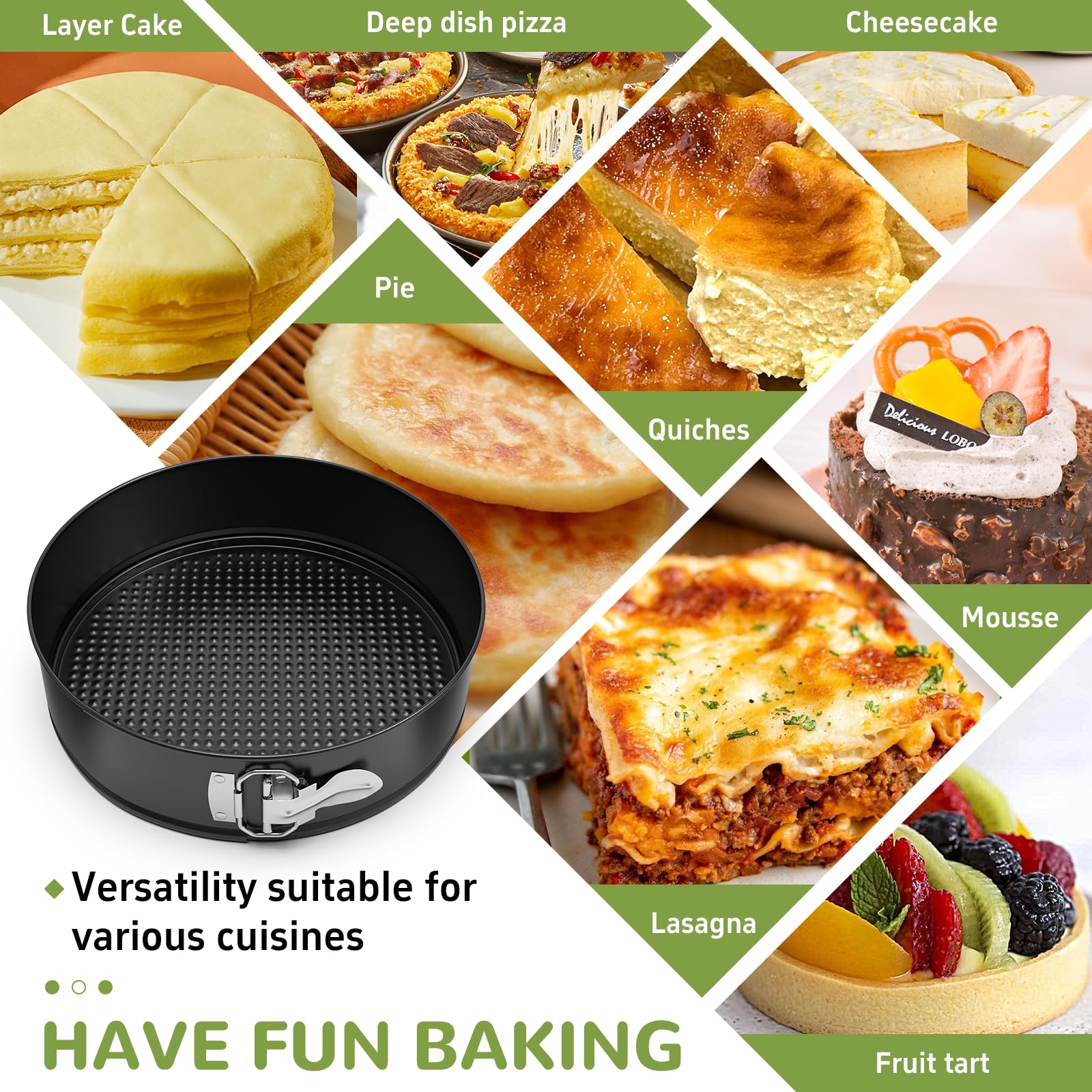ZeroPone uso en horno hasta 230 °C para postres y quiches.