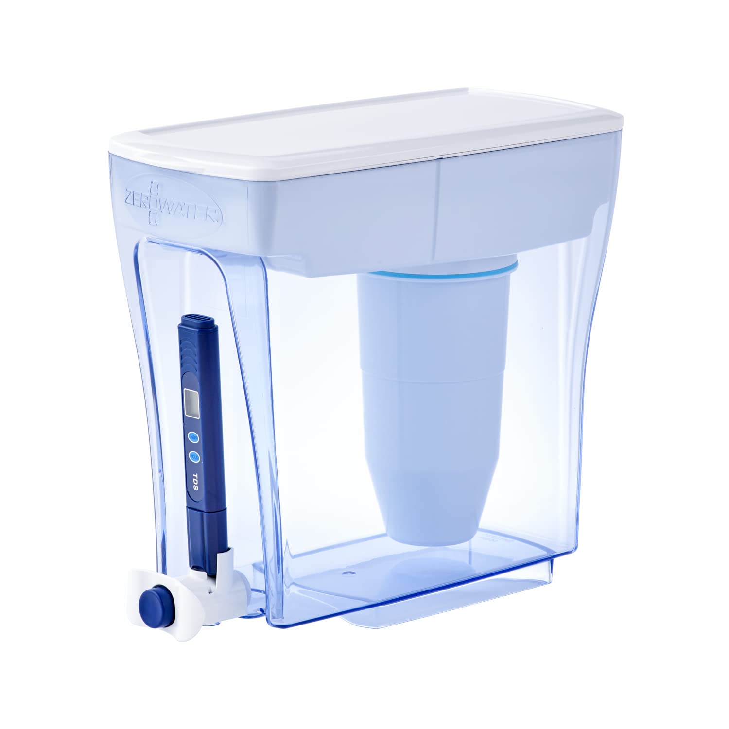 ZeroWater dispensador 20 tazas, listo para verter, agua limpia para toda la familia.