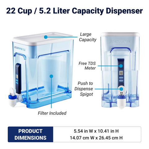 ZeroWater filtración de 5 etapas ofrece agua de sabor más limpio para uso diario