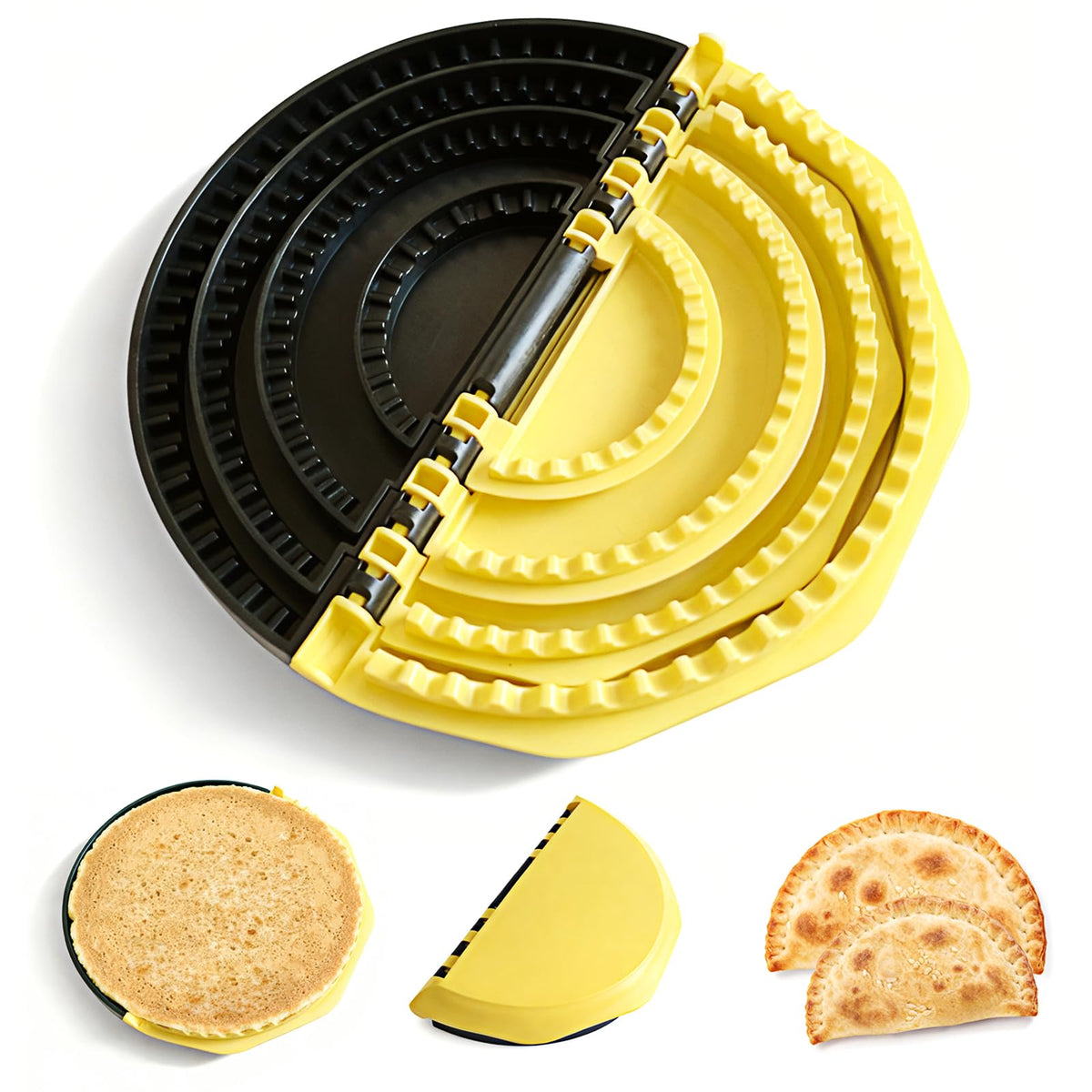 Prensa ZestKiidek 4 en 1 para tortillas de 4 pulgadas, sellado rápido.