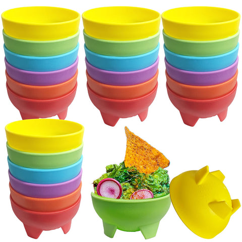 Boles de salsa ZETEAKER, conjunto 24 piezas, colorido para fiestas y reuniones.