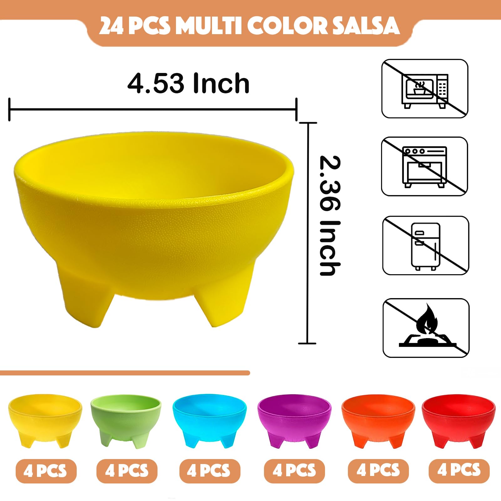 Cuencos ZETEAKER para salsa, colores vivos para identificar platos.