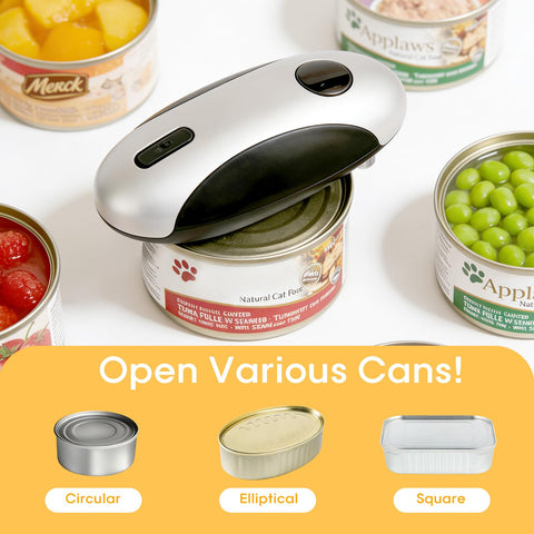 ZEUSORA abre-latas electricos operativo silencioso ideal para cocina y oficina.