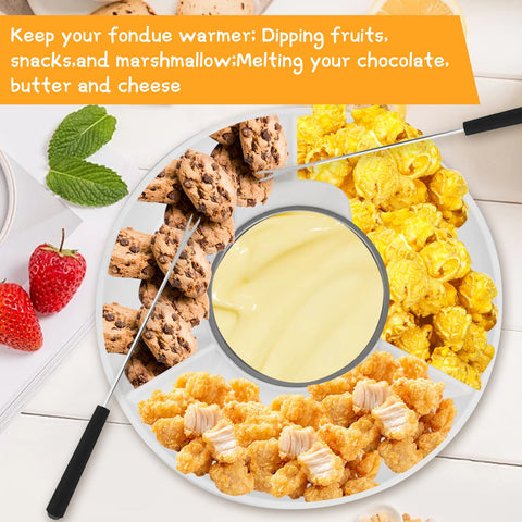 ZEVELOO fondue pot eléctrico: cuatro tenedores para compartir cómodamente