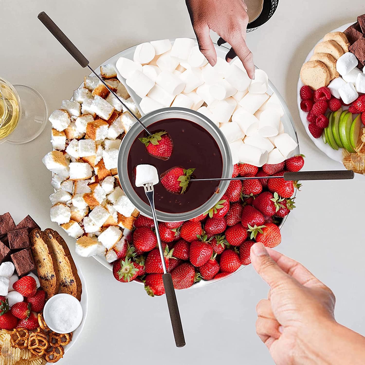 ZEVELOO fondue pot eléctrico: perfecta idea para noches de película en casa