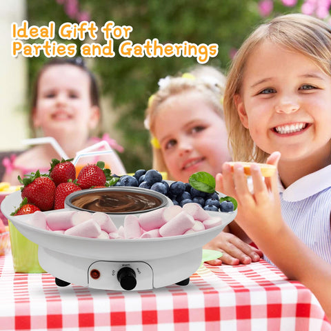 ZEVELOO fondue pot eléctrico: superficie antiadherente de fácil limpieza