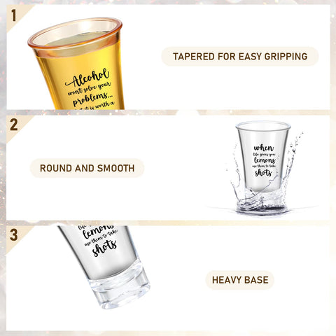 Vasos Zeyune de 1,2 onzas para bebidas y espresso.