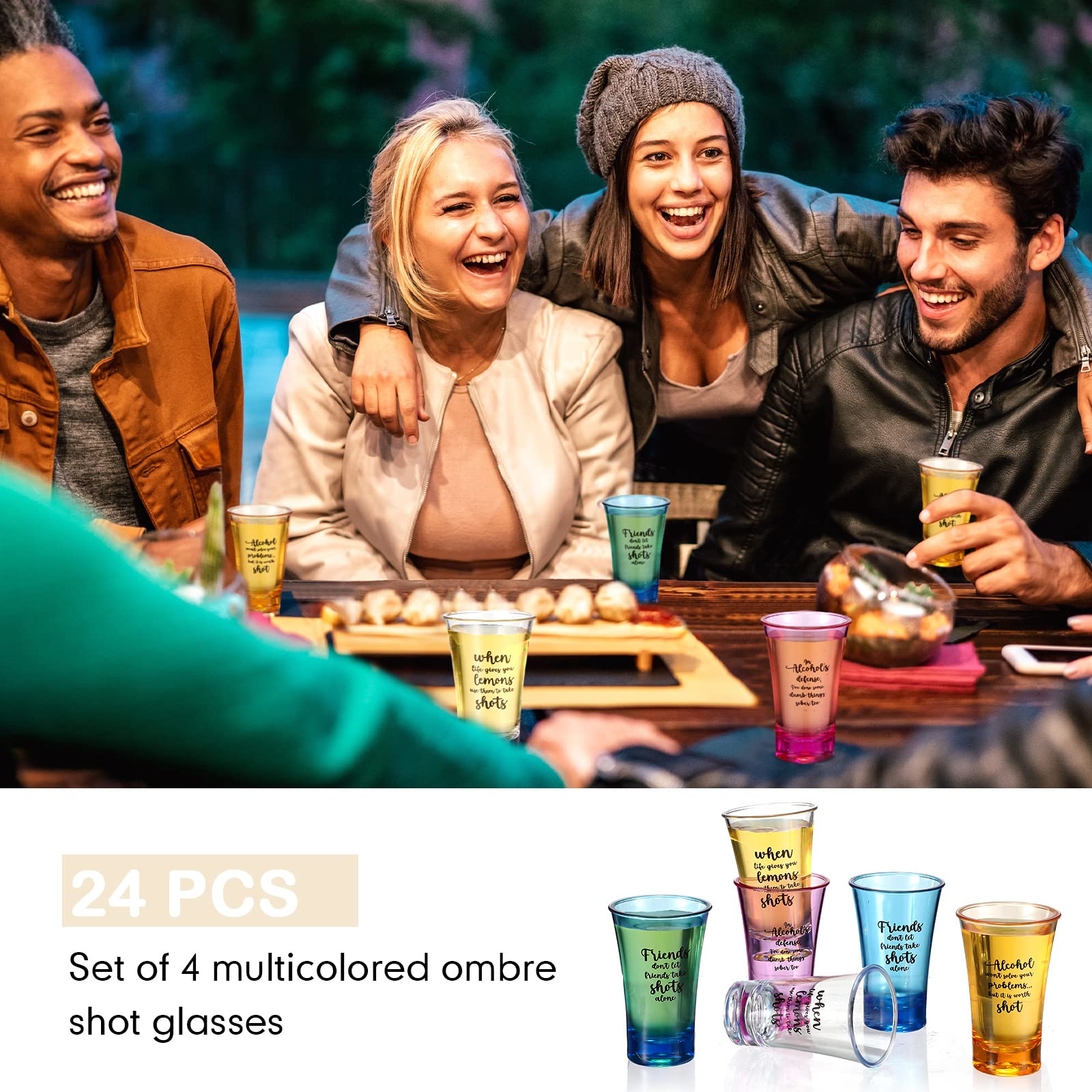 Vasos Zeyune acrílico, compatibles con dispensadores de chupito.