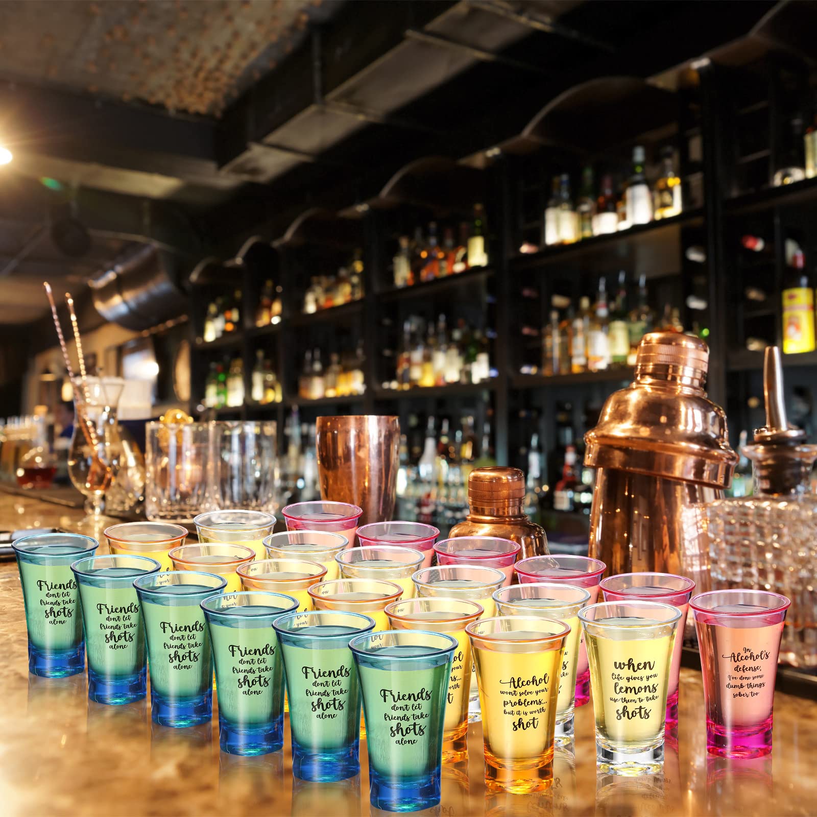 Vasos de fiesta Zeyune para casa, bares y eventos.