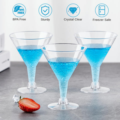 Copa martini Zezzxu resistente, ideal para eventos al aire libre