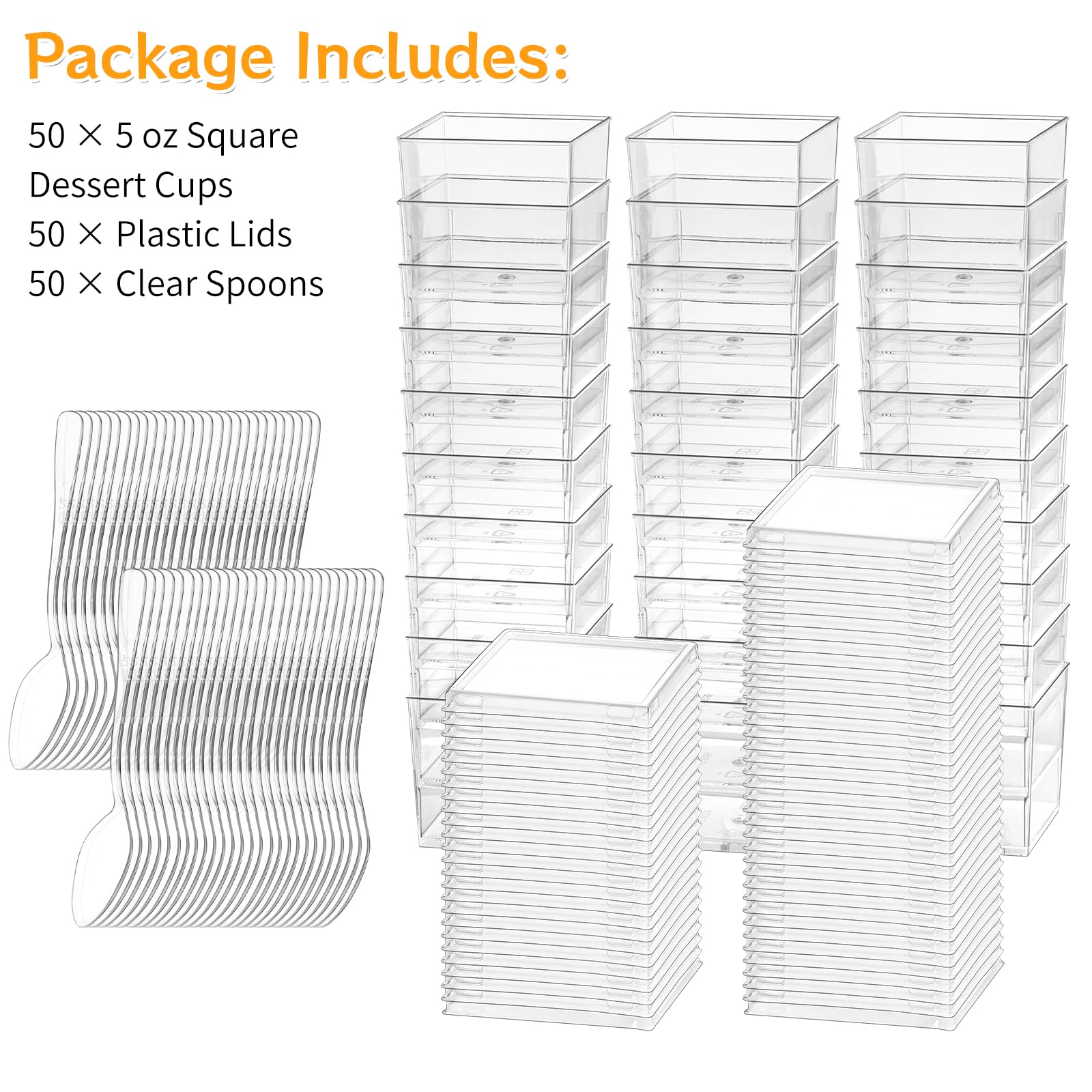 Copas postres Zezzxu con tapa protectora para conservar frescura y sabor.